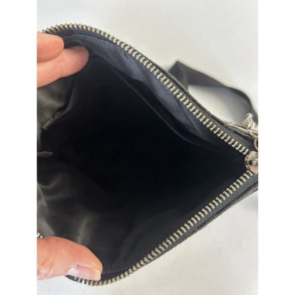 Black Patterned Shoulder Bag - image 6